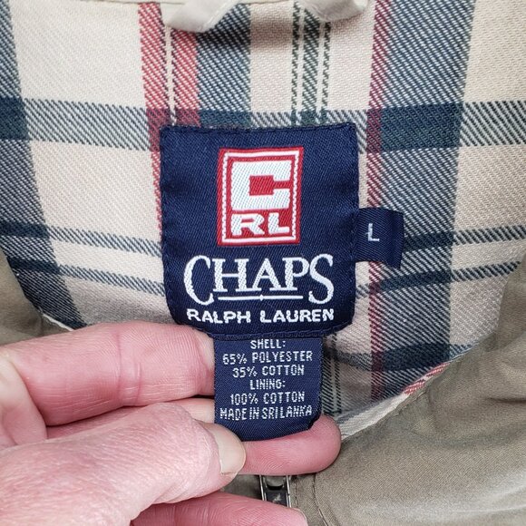 Chaps Ralph Lauren Full Zip Harrington Lightweight Work Jacket Men's Size L VTG - Picture 3 of 12